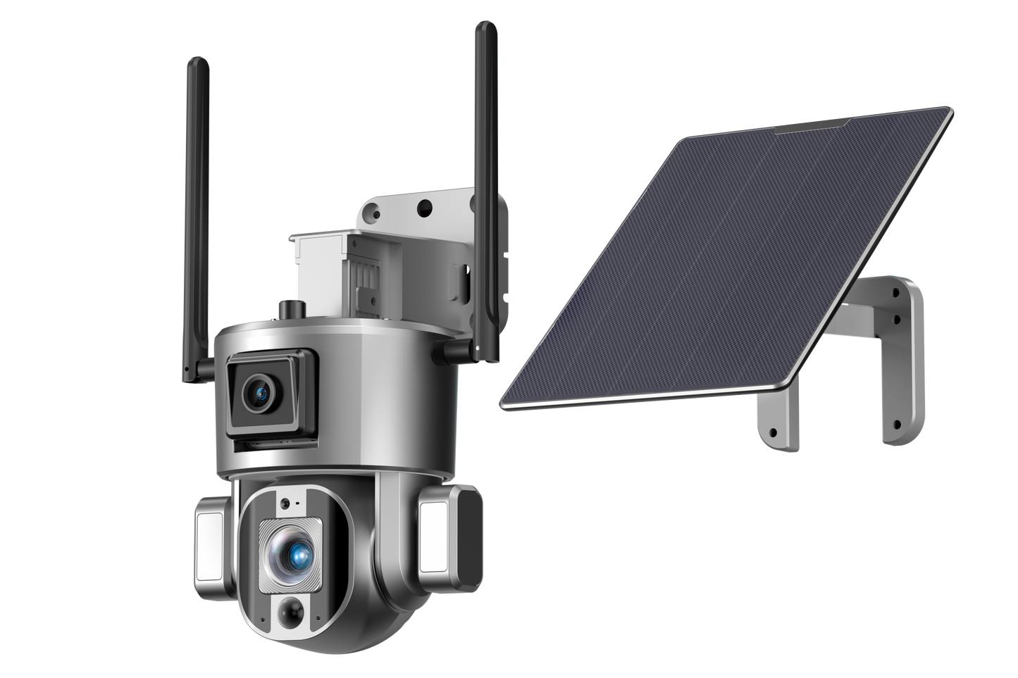 ELE- E5 (4G vision) 4K Solar&Battery  Dual Linkage PTZ  Camera