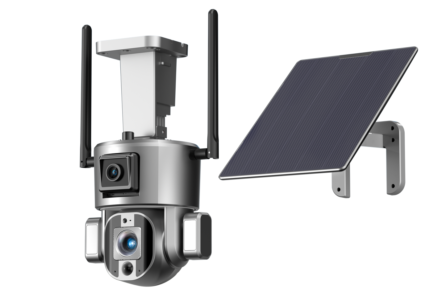 ELE- E5 (4G vision) 4K Solar&Battery  Dual Linkage PTZ  Camera